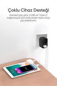 Akıllı Wi-fi Priz Usb Type-c Akım Korumalı Uzaktan Kontrol ürün fotoğrafı