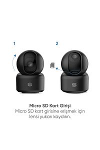 Akıllı Wi-fi Kamera 360° 1296p 2k ürün fotoğrafı