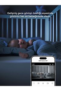 Akıllı Wi-fi Kamera 360° 1296p 2k ürün fotoğrafı
