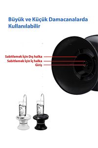 Şarjlı, Otomatik, Sehpalı Damacana Su Pompası - Yeni Model Sıyah ürün fotoğrafı