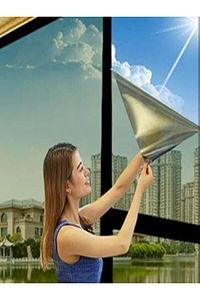 Cam Balkon Filmi A Kalite Çizilmez Amerikan Aynalı Krom Cam Filmi - Açık Ton -61x3mt ürün fotoğrafı