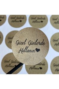 Kuşe Sticker Güzel Günlerde Kullanın- Kraft Görünümlü ürün fotoğrafı
