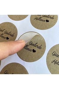 Kuşe Sticker Güzel Günlerde Kullanın- Kraft Görünümlü ürün fotoğrafı
