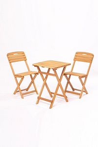 Balkon - Bahçe - Mutfak 3'lü Bistro Set 2 Sandalye 1 Masa ürün fotoğrafı