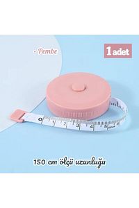 1.5 Metre Plastik Mezura - 1 Adet Pembe ürün fotoğrafı