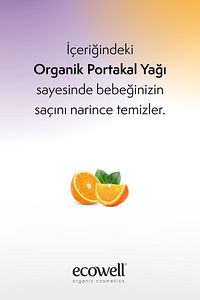 Organik Bebek Ve Çocuk Şampuanı, Saç Ve Vücut, Vegan Sertifikalı, Parabensiz, Konak Önleyici, 300 ml ürün fotoğrafı