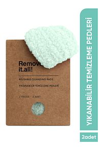 Remove It.all! Yıkanabilir Temizleme Pedleri 2 Adet Reusable Cleansing Pads 2 Pieces ürün fotoğrafı