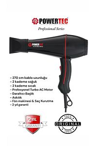 TR-601 (2500 W) Turbo Professional Series Fön Makinesi & Saç Kurutma 2.7m Uzun Kablolu Yeni Versiyon ürün fotoğrafı