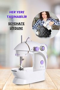 Mini Ev Dikiş Makinesi Pedallı Sewıng Machine ürün fotoğrafı