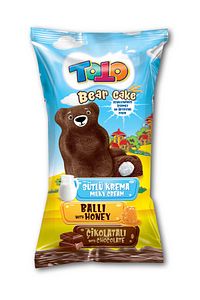 Toto Bear Kek Ballı Süt Kremalı Çikolatalı Kek 40 Gr. 24 Adet (1 KUTU) ürün fotoğrafı