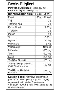 L-karnitin Thermo Nator Portakal Aromalı 1000 ml 3000mg 33 Servis L Carnitine ürün fotoğrafı