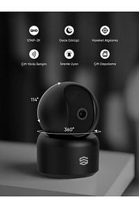 Akıllı Wi-fi Kamera 360° 1296p 2k ürün fotoğrafı