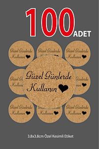 Kuşe Sticker Güzel Günlerde Kullanın- Kraft Görünümlü ürün fotoğrafı