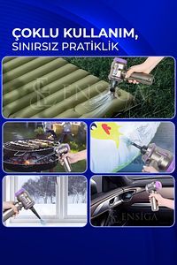 Üflemeli Güçlü Vakumlu Ev Ofis Araç Süpürgesi 15000PA Güçlü El Süpürgesi Şarjlı Çok Fonksiyonlu ürün fotoğrafı
