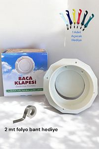 Aspiratör Baca Klapesi Çekvalfi , Davlumbaz Baca Klapesi Koku Önleyici , 2mt Folyo Bant Uyumlu ürün fotoğrafı