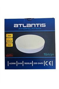 Sıva Üstü Avize 24 Watt Panel Yuvarlak Led Tavan Armatürü Panel Komple Standard 6500k Beyaz ürün fotoğrafı