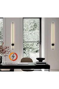 Modern Dekoratif Led Duvar Aplik 70 Cm Siyah 1 Adet (PİLLİ DEĞİLDİR) ürün fotoğrafı