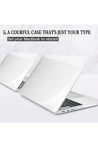 Apple Macbook Air 13.6 Inç 2022 2024 M2 M3 M4 Çip A2681 A3113 A3240 Kilif Parlak Simli Şeffaf Kapak ürün fotoğrafı