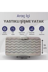 Şişme Yatak Araç Içi Şişme Yatak Çanta Elektrikli Pompa Tamir Kiti Ve Yastıklı Yatak Seti ürün fotoğrafı
