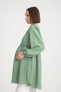 Hamile Jessica Kumaş Tunik Önden Açılan Düğme Detaylı (emzirme) ürün fotoğrafı