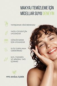 Misel Su Yağlı Ciltler Için, Makyaj Temizleme Suyu Nemlendirici Yenileyici, 400 ml ürün fotoğrafı