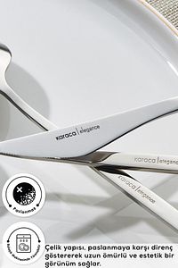 New Porto Elegance 60 Parça 12 Kişilik Çatal Kaşık Bıçak Takımı ürün fotoğrafı