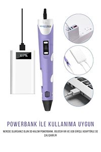 3d Pen Üç Boyutlu Yazıcı 3d Kalem Printer 100 Metre Filament Ve Usb Kablo ürün fotoğrafı