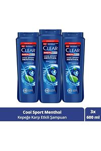Men Kepeğe Karşı Etkili Saç Bakım Şampuanı Cool Sport Menthol Ferahlatıcı Mentol 600 ml X3 ürün fotoğrafı