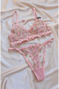 Pembe Dantelli Bralet Takım (SÜTYEN&TANGA) ürün fotoğrafı