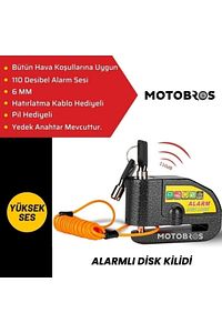 Motosiklet Alarmlı Çelik Disk Kilidi Yüksek Sesli Ve Hatırlatma Kablolu ürün fotoğrafı