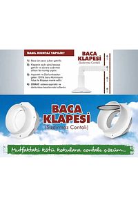 Sızdırmaz Contalı Baca Klapesi, Aspiratör Duman Kapağı Baca Kapak ürün fotoğrafı