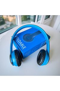 Wireless Bluetooth Kablosuz Katlanabilir Kulaklık Genç Çocuk Mavi ürün fotoğrafı