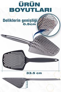 Küçük Delikli Kedi Kumu Eleme Küreği, Ince Taneli Dar Aralıklı Pet Tuvalet Temizleme Eleği Süzgeç ürün fotoğrafı