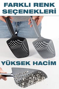 Küçük Delikli Kedi Kumu Eleme Küreği, Ince Taneli Dar Aralıklı Pet Tuvalet Temizleme Eleği Süzgeç ürün fotoğrafı