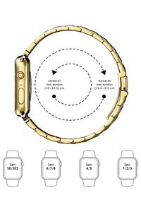 Apple Watch 7 8 9 10 Ultra 2 44 45 46 49mm Uyumlu Çelik Kordon ürün fotoğrafı