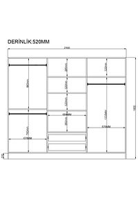 Beyza Country 6 Kapaklı 2 Çekmeceli ürün fotoğrafı