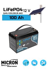 Litpack 12v(12.8V) 100 Ah Lifepo4 Akü (BATARYA, PİL) 2025 Üretim ürün fotoğrafı