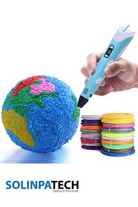 3d Pen Üç Boyutlu Yazıcı Kalem Printer-mavi (10 ADET 5 METRE FİLAMENT-50METRE-VE USB KABLO DAHİL) ürün fotoğrafı