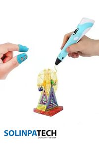 3d Pen Üç Boyutlu Yazıcı Kalem Printer-mavi (10 ADET 5 METRE FİLAMENT-50METRE-VE VE USB KABLO DAHİL) ürün fotoğrafı