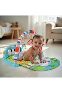 Babycim Bebek Piyanolu Oyun Halısı Ve Jimnastik Merkezi (AYNALI VE ÇINGIRAKLI) ürün fotoğrafı