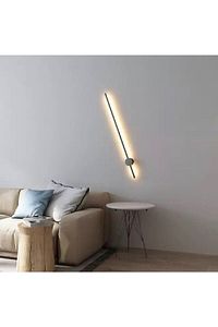 Modern Dekoratif Led Duvar Aplik 70 Cm Siyah 1 Adet (PİLLİ DEĞİLDİR) ürün fotoğrafı