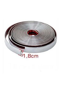 Oto Serisine 18 Mm 3d Dekoratif Krom Nikelaj Şerit Çıta Panjur Kalın Şerit 5 Metre Nkt Group ürün fotoğrafı