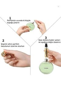 Parfüm Şişesi Çanta Içi Mini Doldurulabilir Seyahat Cep Yedek Parfüm Şişesi 5 ml Pembe ürün fotoğrafı