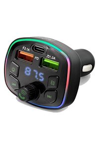 Araç Fm Transmitter Bluetooth 5.0 Usb Sd Card Müzik Oto Aksesuar ürün fotoğrafı