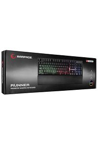 Kb-rx77 Runner Siyah Usb Rainbow Aydınlatmalı Q Bilek Destekli Gaming Klavye ürün fotoğrafı