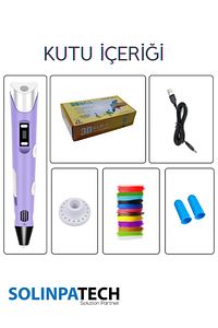 3d Pen Üç Boyutlu Yazıcı 3d Kalem Printer 100 Metre Filament Ve Usb Kablo ürün fotoğrafı