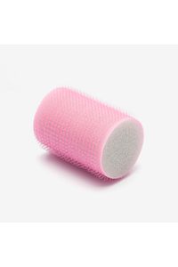 1207 Pembe Cırtlı Sünger Bigudi 8li Çap 4cm Yapışkanlı Saç Bigudisi (10lu Saç Pensli) ürün fotoğrafı