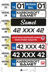 Kişiye Özel Ahşap Dekor Plaka, Araba Plaka, Isimli Plaka, Cam Önü Plakası, Aksesuar Plaka ürün fotoğrafı