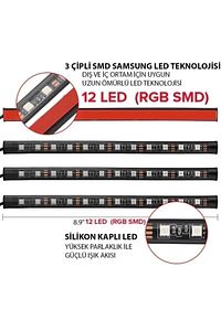 Tiger Marketing Araç Içi Aydınlatma Kumandalı Müziğe Duyarlı 9 Led Ayak Altı Led - 7 Renk Rgb ürün fotoğrafı