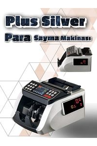 Plus Silver Tl Euro Kağıt Para Sayma Makinesi - Gri / Siyah Renk ürün fotoğrafı